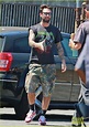 Adam Levine greets a friend on the set of his upcoming music video on ...