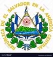 Coat arms republic el salvador Royalty Free Vector Image