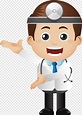 Ilustración animada de médico, icono médico de dibujos animados, jefe ...