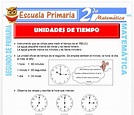 Unidad de Tiempo para Segundo de Primaria – Escuela Primaria