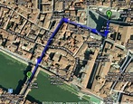 Compass Map: The Ponte Vecchio - "Old Bridge" - Florence, Italy