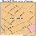 Doylestown Pennsylvania Street Map 4219784