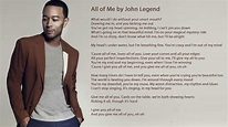 All of Me by John Legend Lyrics - YouTube