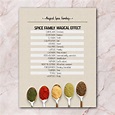 Printable just add magic spice chart - geekslily