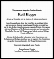 Grab von Rolf Hoppe aus Dresden