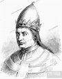 Historical drawing from the 19th Century, portrait of Pope Gregory VII ...