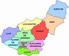 Mapa de Granada - Mapa Físico, Geográfico, Político, turístico y Temático.