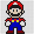 Mario by Tashar_h on Kandi Patterns | Pixel art grid, Minecraft pixel ...