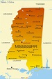 Mississippi Map TravelsFinders Com