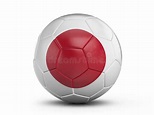 Bandera De Japón Del Balón De Fútbol Stock de ilustración - Ilustración ...