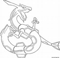Coloriage Rayquaza generation 3 - JeColorie.com