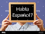 Habla Espanol Stock Photo - Alamy