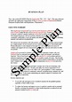 Free Printable Business Plan Sample Form (GENERIC)