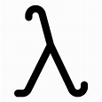 lambda símbolo grego letra minúscula ícone de fonte ilustração vetorial ...