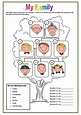 Family Member Printable English ESL Vocabulary Worksheets - EngWorksheets