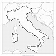 Printable Blank Italy Map with Outline, Transparent Map | Italy map ...