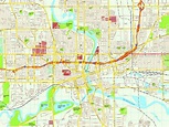 Des Moines map. Eps Illustrator Vector City Maps USA America | Order ...