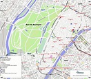 16 º arrondissement de Paris, mapa - Mapa do 16 ° distrito de Paris ...