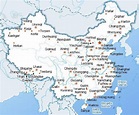 China Map - Map of Chinese Provinces And Major Cities