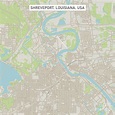 Shreveport Louisiana US City Street Map Digital Art by Frank Ramspott ...
