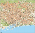 Barcelona downtown eps map | Tienda Mapas de Barcelona