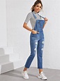 Ripped Pocket Front Denim Overall | Denim jumper outfit, Jumper outfit ...