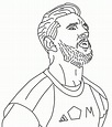 La Cara de Lionel Messi para colorear, imprimir e dibujar –ColoringOnly.Com