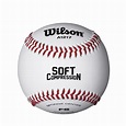 BALLES Balle de baseball Soft Compression blanc 9 inches blanche Wilson ...