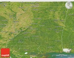 Satellite Panoramic Map of Mississippi
