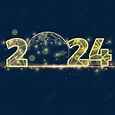 2024년 새해인사 황금빛, 2024, 설날, 정월 PNG 일러스트 및 PSD 이미지 무료 다운로드 - Pngtree