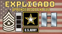 RANGOS e Insignias del Ejercito de ESTADOS UNIDOS (US Army Ranks) - YouTube