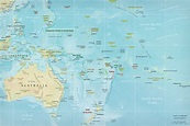 Map of Oceania - Pacific Islands