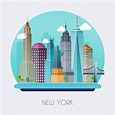 Ilustración de la ciudad de nueva york | Vector Premium