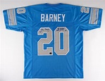 Lem Barney Signed Lions Jersey Inscribed "Pro Football Hall of Fame 92 ...