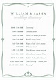 Free custom printable wedding timeline planner templates | Canva