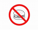 Do not eat junk food. Vector sign isolated on white 2222102 Vector Art ...