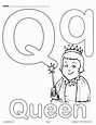 Letter Q Alphabet Coloring Pages - 3 Printable Versions! in 2021 ...