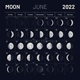Calendario De La Fase Lunar 2022 Año Mes Planificador De Ciclos ...