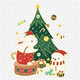 手繪卡通聖誕節聖誕樹元素, 聖誕樹, 聖誕, 動畫片向量圖案素材免費下載，PNG，EPS和AI素材下載 - Pngtree