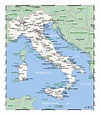 Detailed map of Italy with major cities | Italy | Europe | Mapsland ...