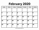 February 2020 Calendar - A Printable Calendar