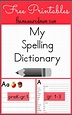 FREE Spelling Dictionary Printables for Kids! - Blessed Beyond A Doubt