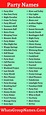 400+ Party Names Catchy, Clever & Summertime Party Names