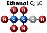 Molécula de diagrama de etanol | Vetor Premium