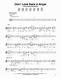 Don't Look Back In Anger sheet music by Oasis (Easy Guitar – 157441)