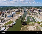 Aerial view looking west of downtown Port Huron Michigan Stock Photo ...