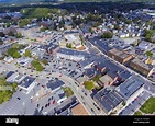 Framingham City Hall and downtown aerial view in downtown Framingham ...