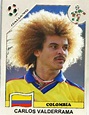 Carlos Valderrama of Colombia. 1990 World Cup Finals card. | World cup ...