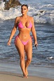 Kim Kardashian in a Pink Bikini Posing on the Beach for a KKW Beauty ...