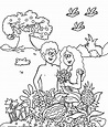 Dibujos de Adán y Eva en el Jardín para Colorear para Colorear, Pintar ...